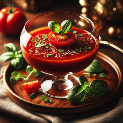 Brandywine Tomato Consommé photo