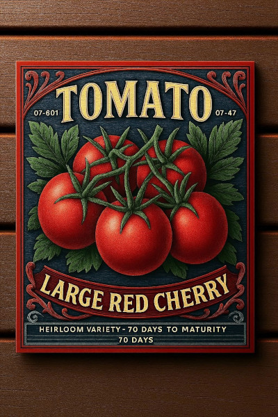 Cluster of large red cherry tomatoes